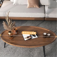 Simple moderne nordique simple maison salon petit appartement canapé table basse pieds en bois table à thé ronde