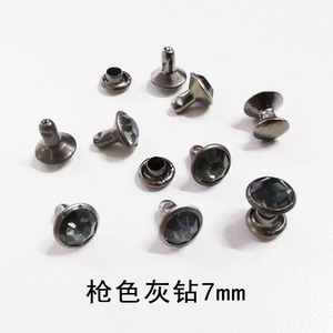 Tubular <b>Rivet</b> Studs 8mm Rhinestone Apparel Accessories For <b>Clothing</b> Decor Durable Modern Style Copper Plated - Product Image 4