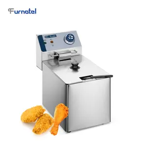 Friteuse électrique commerciale industrielle, 2x 4l, pour Restaurant, Machine à friture avec poulet