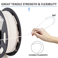 Filament d'imprimante 3D PLA Soie à adhérence supérieure, bobine de 1 kg, 1,75 mm, précision dimensionnelle +/-0,02 mm, 1080 pieds, pour imprimantes 3D