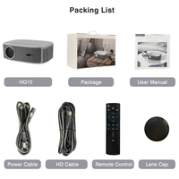 Projecteur HQ10W 1080P en stock UE, projecteur Full HD 1080P, vidéo 4K, Smart TV, cinéma maison, Dolby, projecteurs portables pour l'éducation