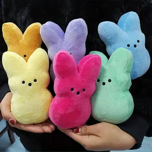 Easter Peeps Hase Karikatur Kaninchenpuppe Kawaii ei-gefühlter Hase Kaninchen Easter-Spielzeug weich gefüllter Tierenpuppe Ostern-Korb