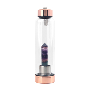 Natural Crystal Gravel Glass Bottle New Design Crystal Tower Water Bottle - Product Image 2