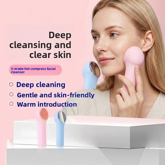 Effective Makeup Residue Remover Sonic Electric Facial Cleansing Brush Deep Pore Scrubber