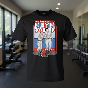 T-shirt da palestra Snl Hanz & Franz, maglietta promozionale da uomo nera - Product Image 3