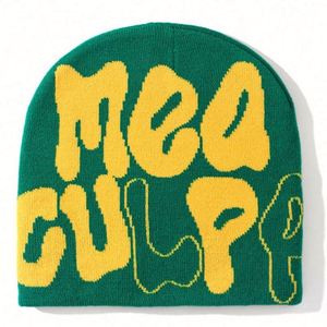 Bonnet en acrylique tricoté en gros avec logo, style hip-hop, jacquard personnalisé sur toute la surface, design unisexe, bonnet d'hiver jacquard - Product Image 6
