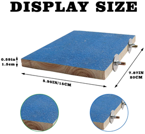 แท่นนั่งนกขนาดใหญ่ที่เป็นมิตรกับสิ่งแวดล้อมและของตกแต่งกรงสัตว์ขนาดเล็ก โครงไม้สี่เหลี่ยมธรรมชาติ - Product Image 6