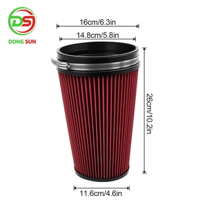 6 inch 152mm phổ đầu vào xe tải lạnh <span class=keywords><strong>Air</strong></span> intake Lọc intake Bộ lọc không khí sửa đổi đầu vào lạnh tự động Clamp-on khô bộ lọc không khí - Product Image 3