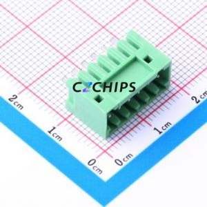 JL15EDGVC-25006G02 Plug-in Terminal Block Through hole,P=2.5mm Connector Board-to-Board / Socket - Closed 1x6P 2.5mm Green - Product Image 1