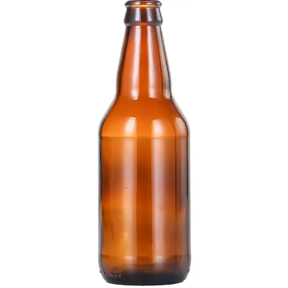 250ml 330ml 500ml 650ml 1000ml amber clear glass beer bottle with crown lid