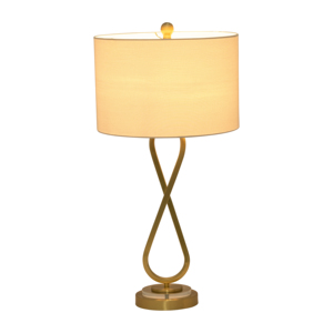 Lampade da tavolo Infinity con paralume in lino, decorative per camera da letto, soggiorno, ufficio, scrivania - Product Image 2