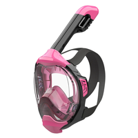 Nouveau masque de plongée intégral 180 HD anti-buée avec vue panoramique pour sports nautiques, adapté aux enfants et aux adultes