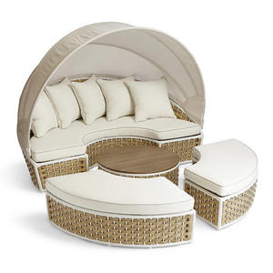 <span class=keywords><strong>Chaise</strong></span> longue <span class=keywords><strong>de</strong></span> jardin moderne en aluminium et rotin pour plage, piscine, hôpital ou hôtel – Idéale pour bronzer - Product Image 5