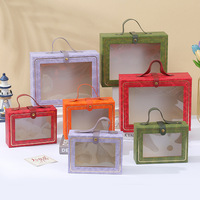 Boîte cadeau carrée semi-transparente écologique et recyclable Evergreenwrap, vente en gros, boîte pour fiançailles et mariage