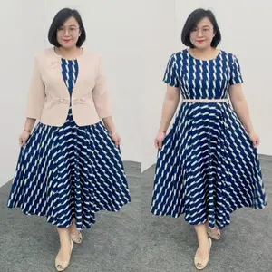 Wholesales in stock Plus size two piece set women clothing for church