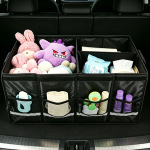 Organizador de Maletero de Coche Portátil con Asas, Organizador de Equipaje Plegable Multifuncional con Bolsillos, Caja de Almacenamiento para Coche de Tela Oxford con Tapa Superior - Product Image 5