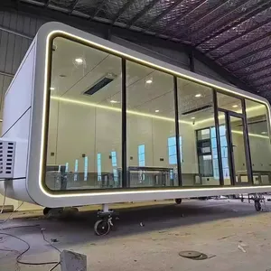 20ft 40ft Outdoor Modern Popular Prefab House Tiny House Mobile Working House Office Apple Cabin Unit