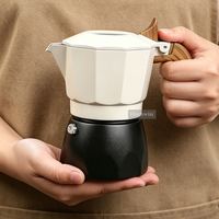 Cafetière italienne Moka en aluminium à double valve, 3 tasses, portable, pour le camping et les voyages