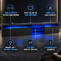 Meuble TV moderne pour salon, ensemble de meubles TV LED, designs de meubles TV en bois