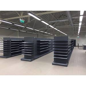 מדפי סופרמרקט חנות מכולת תצוגת מדפי דובאי מדפי מתכת כבד לבן דו צדדי עבור סופרמרקט - Product Image 4