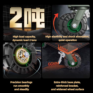 Roue pivotante à profil bas en caoutchouc massif de 6 pouces, 12 pouces, 10 pouces, roues de remorque, roues pivotantes – Prix usine - Product Image 6