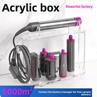 Support de rangement en acrylique personnalisé pour bigoudis, présentoir multifonctionnel pour outils de coiffure et accessoires de comptoir