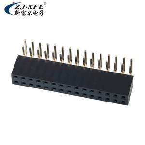 Connecteur double rangée traversant à angle droit 0.64x0.4SQ 2.54mm, connecteur femelle, prix de gros usine - Product Image 2