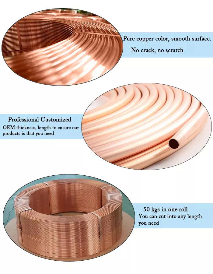 Manufacturer Seamless Copper Tube ASTM B111 6" SCH40 CUNI 90/10 C70600 C71500 Copper Nickel Pipe