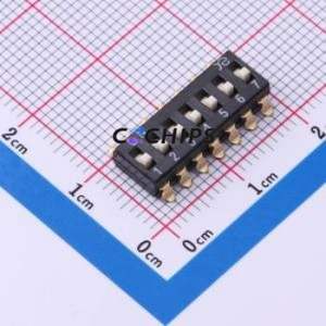 DSIC07LSGER DIP Switch Switch ( Number of Switch Sections: 7 )( Lead Spacing: 2.54mm ) - Product Image 1