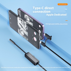 Mini caméra endoscopique industrielle <span class=keywords><strong>HD</strong></span> 2-en-1 étanche, connexion directe <span class=keywords><strong>pour</strong></span> téléphones mobiles iOS <span class=keywords><strong>Android</strong></span>, MicroSD - Product Image 3