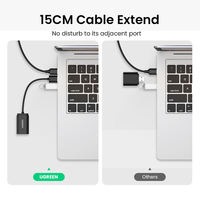 Adaptateur de carte son externe USB 3,5 mm Ugreen US205 avec microphone et haut-parleur pour PS4/ordinateur portable, 2 canaux, modèle exclusif