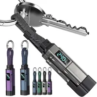 Câble de charge rapide 4-en-1 65W avec affichage V/A/W, type C PD, portable, pour voyage