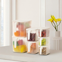 Boîte de rangement pour réfrigérateur ANYA moderne en PP avec logo personnalisé, couvercle hermétique, poignée pour la conservation des légumes et des fruits