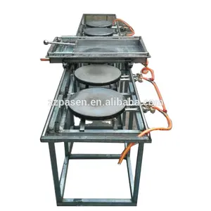 Semi automatic hand push round shape roti baking oven pancake baking machine