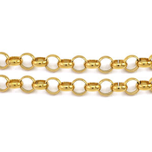 Acier inoxydable 316L grande chaîne Rolo large collier ras du cou avec mousqueton fermoir serrure bricolage <span class=keywords><strong>cercle</strong></span> chaîne collier résultats de bijoux - Product Image 3
