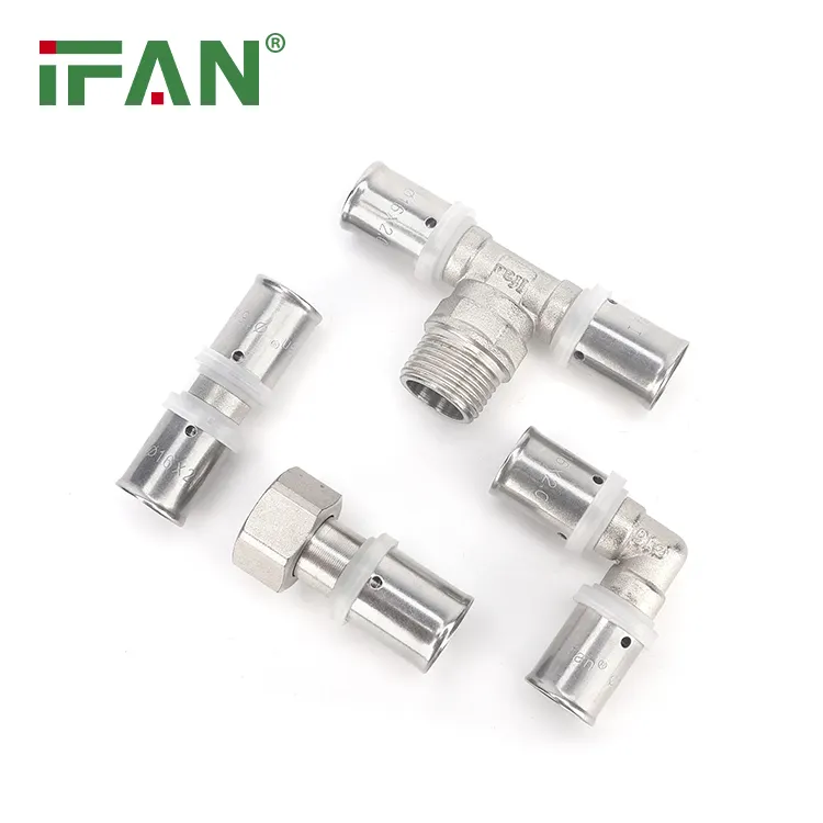 Prezzo di fabbrica Ifan alta qualità 57-3 tubo in ottone PEX raccordo presa uguale colore bianco 16 - 32 mm PEX raccordi