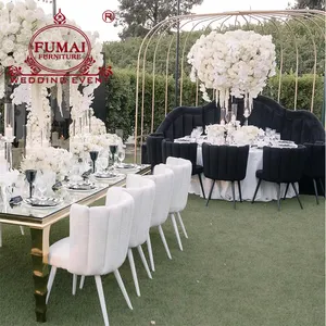 2024 Foshan Chaise De Ceremony White Wedding Chairs White