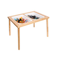 Table d'humeur sensorielle moderne pour enfants Design en bois pour salle à manger, chambre, cuisine et bureau à domicile avec lumières incluses