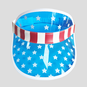 Visera con Bandera Americana de EE. UU. para Mujer y Hombre, Visera de Playa Patriótica de PVC, Protección UV, para el 4 de <span class=keywords><strong>Julio</strong></span>, Golf, Tenis, Verano - Product Image 3