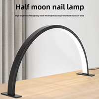 Lampe de table en forme d'arche demi-cercle, lumière LED à intensité variable pour le soin des yeux, idéale pour les studios de beauté, l'artisanat et les prises de vue en gros plan