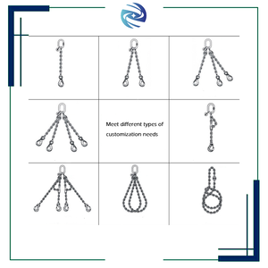 5T2脚3MスリングG803x4x120チェーンマスターリンクカスタマイズされたリフティングチェーン、ダブルグラブアイフック、CE認定 - Product Image 6