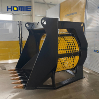 Godet de criblage rotatif hydraulique pour excavatrice, idéal pour le gravier, la terre et le sable
