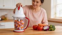 Hachoir Électrique Multifonctionnel pour Viandes, Légumes, Fruits et Noix – Lames en Acier Inoxydable 200W – Appareil de Cuisine Domestique