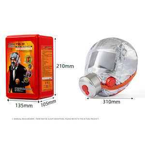 Masque de protection anti-feu TZL 30, 30 minutes de protection, filtration de la fumée à 95 %, pour la survie en cas d'urgence - Product Image 4