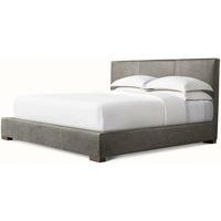 Chinesisches Leder-Kunstbett Italienisches Minimalistisches Design Massivholzrahmen Leder-Nahtarbeit Gepolstertes Weiches Bett Leichter Luxus Modern