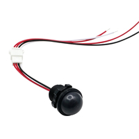 Sensor Gerak PIR Terpasang Dalam (Recessed Mount) DC 5-24V Jarak Deteksi 3-5m untuk Sistem Pencahayaan LED Furnitur & Kabinet Kustom