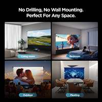 Écran de projection motorisé HEYU New ALR 72'' - 150'' à tension par languettes, à levée par le sol, anti-lumière ambiante, pour projecteur laser UST 4K