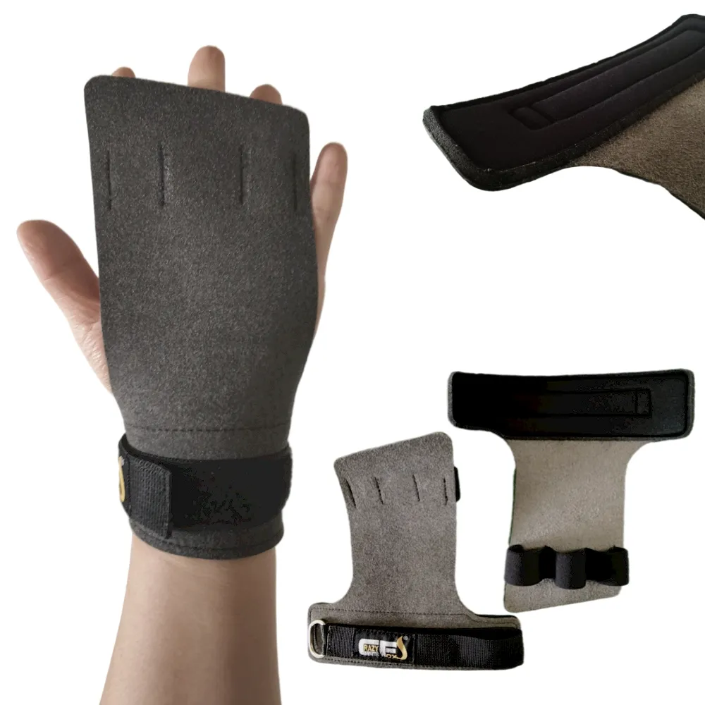 Empuñaduras de mano de microfibra para levantamiento de pesas, correas de levantamiento de pesas, guantes de fitness para gimnasio, protección de palma para entrenamiento cruzado Kettlebell