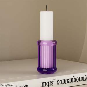 الناهض في وقت مبكر سهل الخطوط حامل الشموع سيليكون العفن الروائح ديي الجص الاسمنت الراتنج قوالب للشموع ماكين - Product Image 3