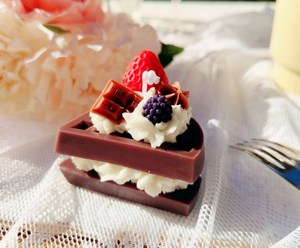 Bougie parfumée faite à la main mini <span class=keywords><strong>chocolat</strong></span> alimentaire gâteau cupcake cookie dessert bougies - Product Image 5